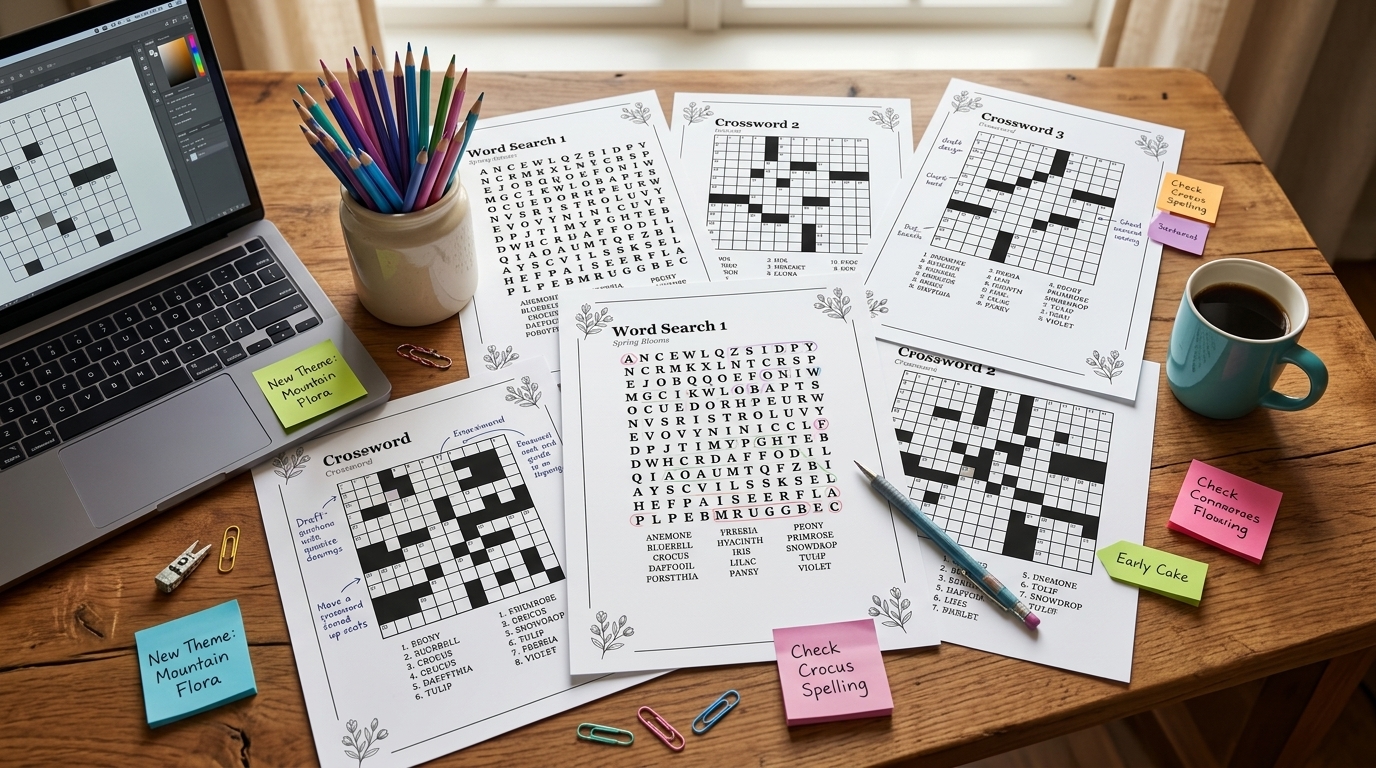 Puzzle book creation workshop